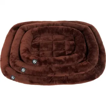 Farm-Land Dog Bed with Raised Edge Brown